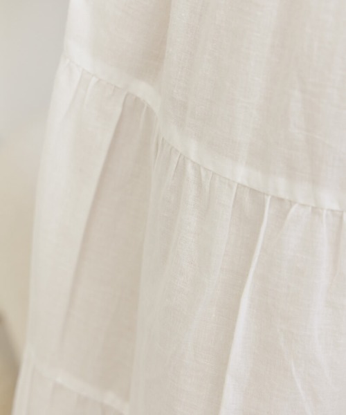 flower(フラワー)の「ティアードレーススカート(スカート・レディース・ホワイト・FREE)」の10枚目の写真