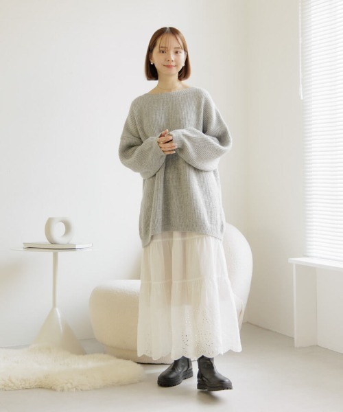 flower(フラワー)の「ティアードレーススカート(スカート・レディース・ホワイト・FREE)」の13枚目の写真