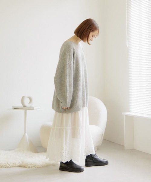 flower(フラワー)の「ティアードレーススカート(スカート・レディース・ホワイト・FREE)」の14枚目の写真