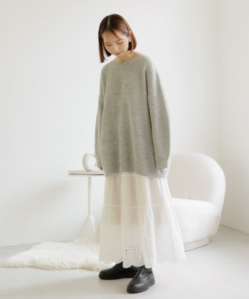 flower(フラワー)の「ティアードレーススカート(スカート・レディース・ホワイト・FREE)」の16枚目の写真