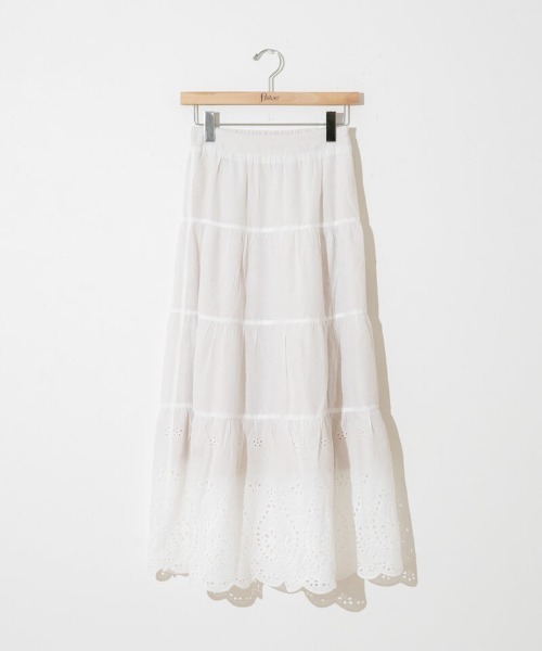 flower(フラワー)の「ティアードレーススカート(スカート・レディース・ホワイト・FREE)」の22枚目の写真
