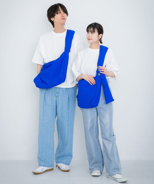 SENSE OF PLACE by URBAN RESEARCH（センスオブプレイスバイアーバンリサーチ）の「『ユニセックス』ナイロンパデットビッグショルダー（ショルダーバッグ・メンズ・アイボリー/ブルー/ミント/ブラック/オレンジ・ONE）」の8枚目の写真