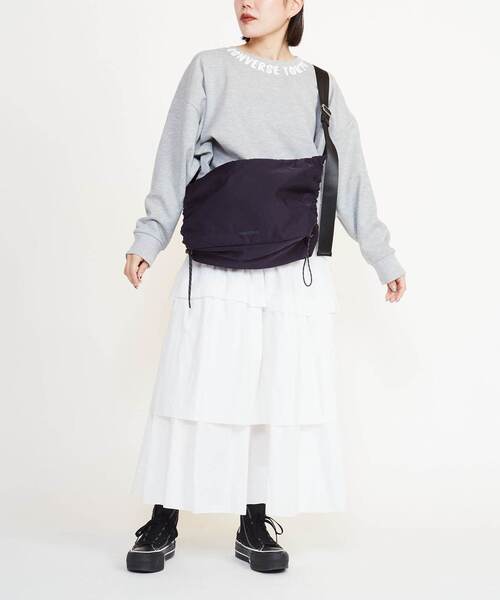 side gather bag／コーデュラブラック SEQUENZ（シークエンズ）】SHOULDER GATHER BAG / テック