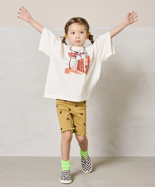 HOGAN RANCH WEAR（ホーガンランチウエア）の「ソウガラハーフレギンス（80～120cm）（レギンス/スパッツ・キッズ・ベージュ/マルチ/パープル・100/90/80/110/120）」の7枚目の写真