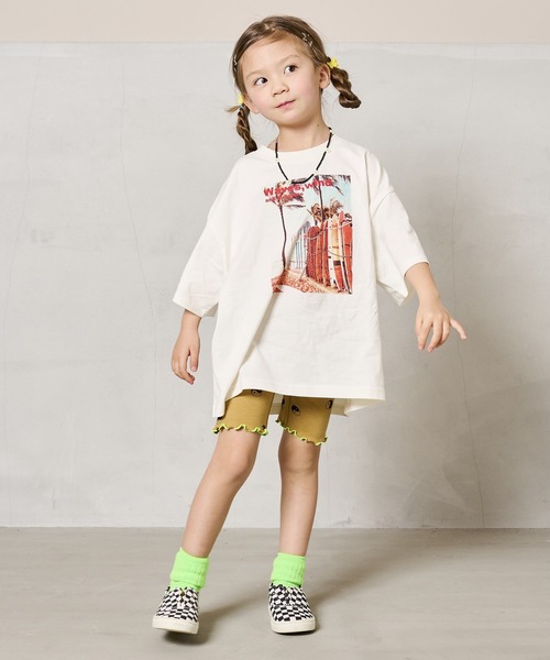 HOGAN RANCH WEAR（ホーガンランチウエア）の「ソウガラハーフレギンス（80～120cm）（レギンス/スパッツ・キッズ・ベージュ/マルチ/パープル・100/90/80/110/120）」の8枚目の写真