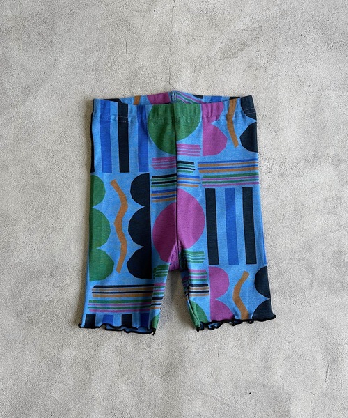 HOGAN RANCH WEAR（ホーガンランチウエア）の「ソウガラハーフレギンス（80～120cm）（レギンス/スパッツ・キッズ・ベージュ/マルチ/パープル・100/90/80/110/120）」の4枚目の写真