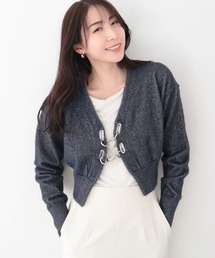 ラメシャギーニットカーディガン
