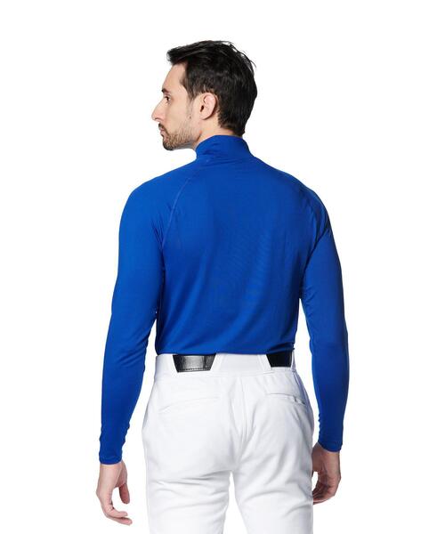 UNDER ARMOUR(アンダーアーマー)の「UAヒートギア コンフォート フィッティド ロングスリーブ モックネック シャツ(ベースボール/メンズ)(Tシャツ/カットソー・メンズ・ブルー・M/XL/L/S/3XL)」の2枚目の写真