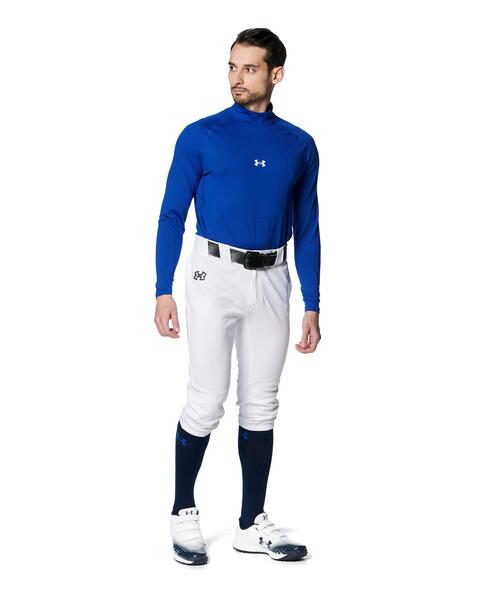 UNDER ARMOUR(アンダーアーマー)の「UAヒートギア コンフォート フィッティド ロングスリーブ モックネック シャツ(ベースボール/メンズ)(Tシャツ/カットソー・メンズ・ブルー・M/XL/L/S/3XL)」の3枚目の写真