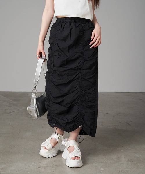 RAY CASSIN(レイカズン)の「ドロストナローロングスカート(スカート・レディース・ホワイト/ブラック/グレー・FREE)」の20枚目の写真