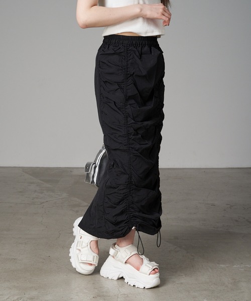 RAY CASSIN(レイカズン)の「ドロストナローロングスカート(スカート・レディース・ホワイト/ブラック/グレー・FREE)」の21枚目の写真