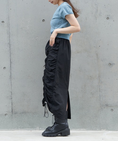 RAY CASSIN(レイカズン)の「ドロストナローロングスカート(スカート・レディース・ホワイト/ブラック/グレー・FREE)」の11枚目の写真