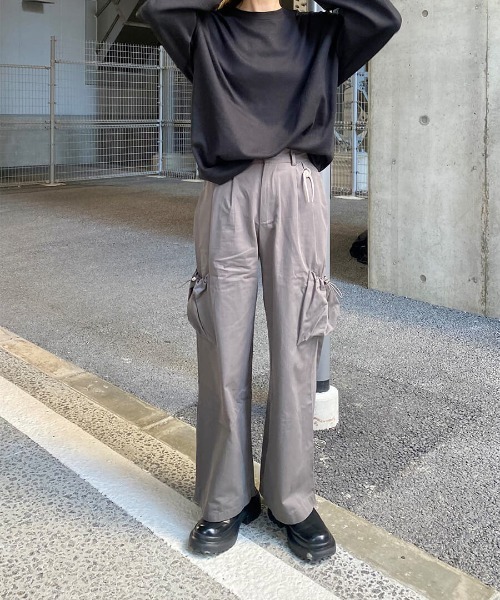 セール】カーゴデザインタックワイドパンツ(kiharu select