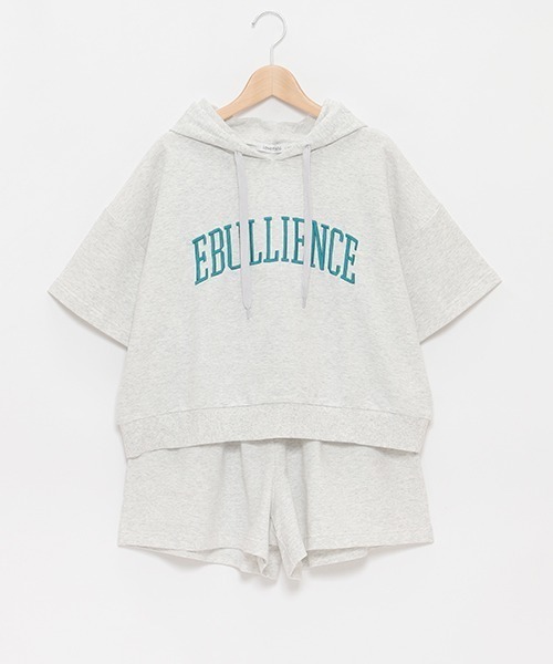 LOVETOXIC（ラブトキシック）の「パーカ半袖SETUP（ワンピース・キッズ・オフホワイト/サックスブルー/ブラック・S/M/L）」の15枚目の写真