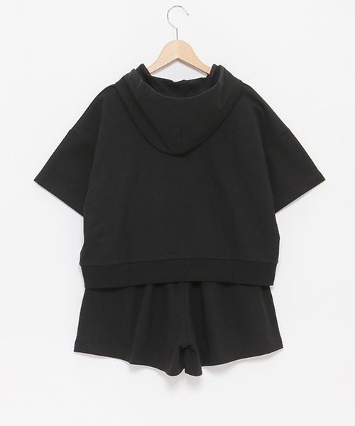 LOVETOXIC（ラブトキシック）の「パーカ半袖SETUP（ワンピース・キッズ・オフホワイト/サックスブルー/ブラック・S/M/L）」の18枚目の写真