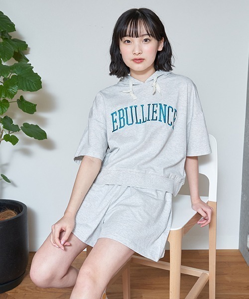 LOVETOXIC（ラブトキシック）の「パーカ半袖SETUP（ワンピース・キッズ・オフホワイト/サックスブルー/ブラック・S/M/L）」の20枚目の写真