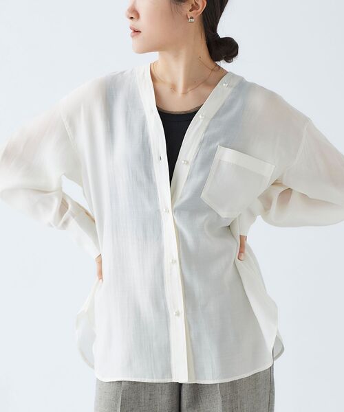 le.coeur blanc（ルクールブラン）の「ラメリブタンクトップ（タンクトップ・レディース・ブラック/グレー/オフホワイト・38）」の8枚目の写真