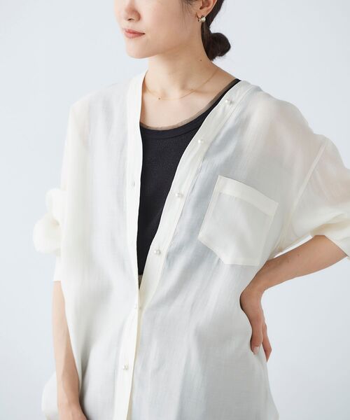 le.coeur blanc（ルクールブラン）の「ラメリブタンクトップ（タンクトップ・レディース・ブラック/グレー/オフホワイト・38）」の9枚目の写真