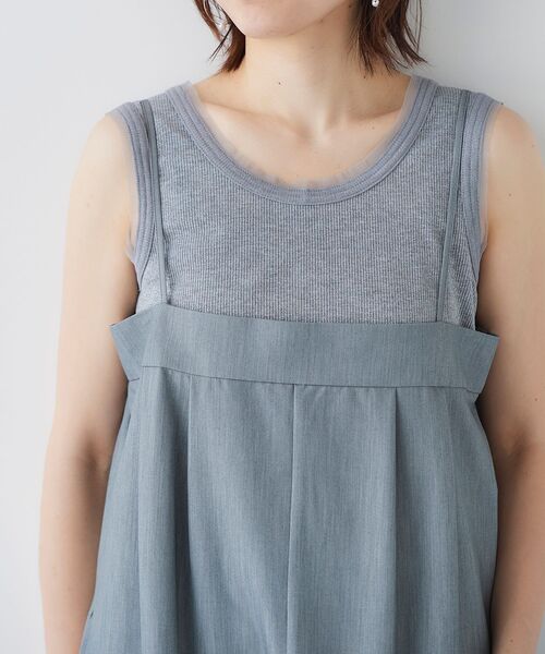 le.coeur blanc（ルクールブラン）の「ラメリブタンクトップ（タンクトップ・レディース・ブラック/グレー/オフホワイト・38）」の11枚目の写真