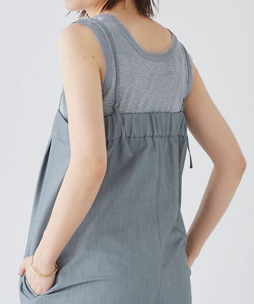 le.coeur blanc（ルクールブラン）の「ラメリブタンクトップ（タンクトップ・レディース・ブラック/グレー/オフホワイト・38）」の13枚目の写真