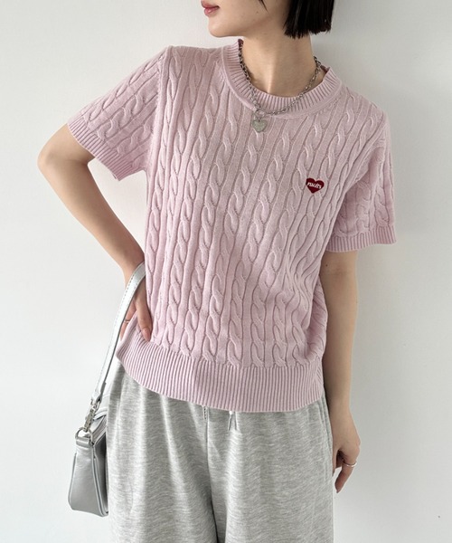 A444 HEART SLEEVELESS KNIT /BE - MEER.