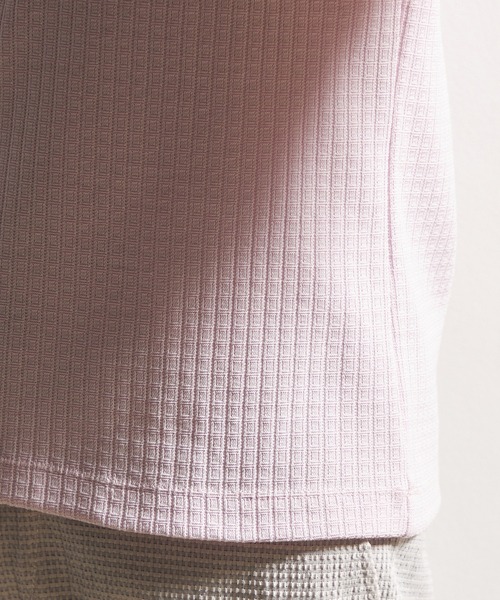 HIDEAWAYS NICOLE（ハイダウェイニコル）の「ブロックリンクスＶネック半袖プルオーバー（Tシャツ/カットソー・メンズ・ピンク/ライトグレー/ホワイト/サックスブルー/ブラック・LARGE/MEDIUM/X-LARGE）」の9枚目の写真