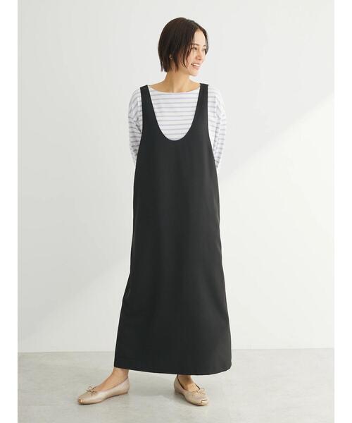 Green　Parks（グリーンパークス）の「前後2wayハイスペックジャンパースカート（ジャンパースカート・レディース・ブラック/ベージュ/グレー・L/M）」の16枚目の写真