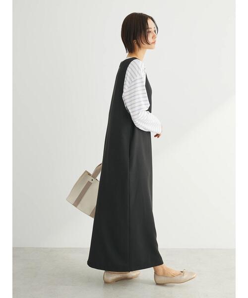 Green　Parks（グリーンパークス）の「前後2wayハイスペックジャンパースカート（ジャンパースカート・レディース・ブラック/ベージュ/グレー・L/M）」の17枚目の写真