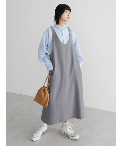 Green　Parks（グリーンパークス）の「前後2wayハイスペックジャンパースカート（ジャンパースカート・レディース・ブラック/ベージュ/グレー・L/M）」の20枚目の写真