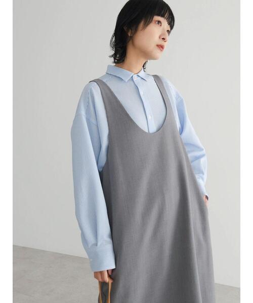 Green　Parks（グリーンパークス）の「前後2wayハイスペックジャンパースカート（ジャンパースカート・レディース・ブラック/ベージュ/グレー・L/M）」の22枚目の写真