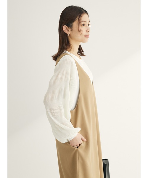 Green　Parks（グリーンパークス）の「前後2wayハイスペックジャンパースカート（ジャンパースカート・レディース・ブラック/ベージュ/グレー・L/M）」の10枚目の写真