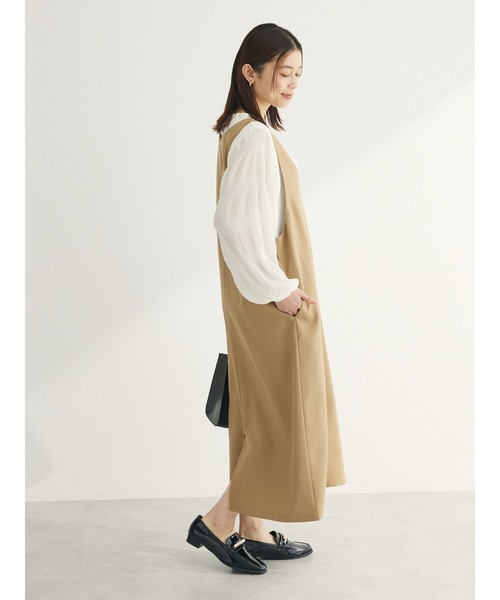 Green　Parks（グリーンパークス）の「前後2wayハイスペックジャンパースカート（ジャンパースカート・レディース・ブラック/ベージュ/グレー・L/M）」の6枚目の写真