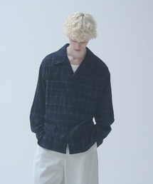 DOOPZ | OMBRE CHECK OPEN COLLAR SHIRT - オンブレチェックオープンカラーシャツ(シャツ/ブラウス)
