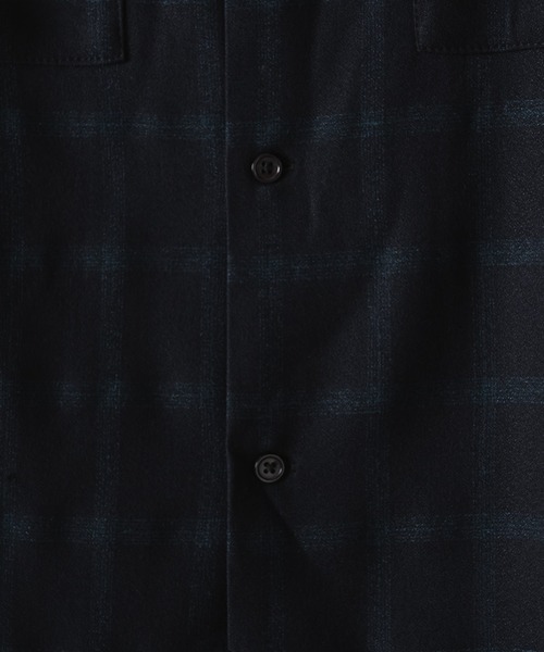DOOPZ(ドープス)の「OMBRE CHECK OPEN COLLAR SHIRT - オンブレチェックオープンカラーシャツ(シャツ/ブラウス・メンズ・ネイビー/ブラック・LARGE/MEDIUM/SMALL)」の10枚目の写真