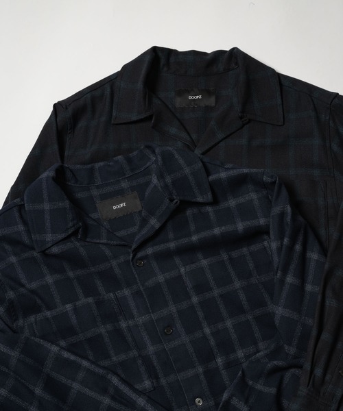 DOOPZ（ドープス）の「OMBRE CHECK OPEN COLLAR SHIRT - オンブレ