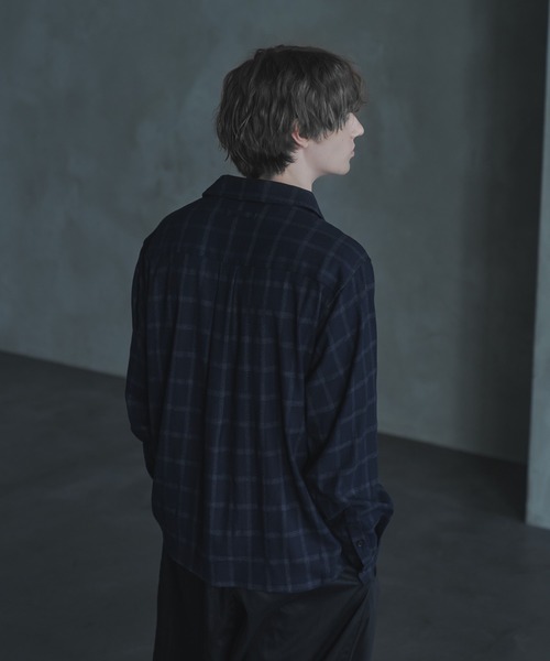 DOOPZ(ドープス)の「OMBRE CHECK OPEN COLLAR SHIRT - オンブレチェックオープンカラーシャツ(シャツ/ブラウス・メンズ・ネイビー/ブラック・LARGE/MEDIUM/SMALL)」の20枚目の写真