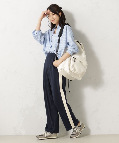 FOUND GOOD（ファウンドグッド）の「接触冷感・UV. 速乾・お手入れ簡単コタットレギュラーシャツ（シャツ/ブラウス・レディース・ブラウン系5/ブラック/ブラウン系/オレンジ系/ブルー系5/グリーン/ブルー系/ブルー系1・S/M/L）」の22枚目の写真