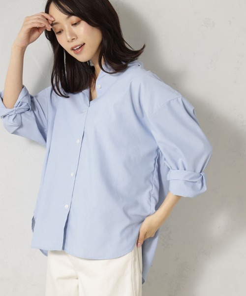 FOUND GOOD（ファウンドグッド）の「接触冷感・UV. 速乾・お手入れ簡単コタットレギュラーシャツ（シャツ/ブラウス・レディース・ブラウン系5/ブラック/ブラウン系/オレンジ系/ブルー系5/グリーン/ブルー系/ブルー系1・S/M/L）」の16枚目の写真