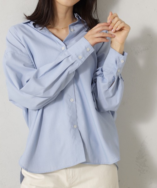 FOUND GOOD（ファウンドグッド）の「接触冷感・UV. 速乾・お手入れ簡単コタットレギュラーシャツ（シャツ/ブラウス・レディース・ブラウン系5/ブラック/ブラウン系/オレンジ系/ブルー系5/グリーン/ブルー系/ブルー系1・S/M/L）」の17枚目の写真