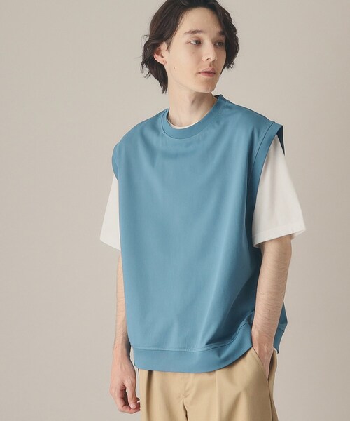 THE SHOP TK (ザ ショップ ティーケー )の「◆【ベスト+半袖Tシャツセット】CAVEアンサンブルベスト(Tシャツ/カットソー・メンズ・グレー/ブルー/ブラック・02/03)」の3枚目の写真