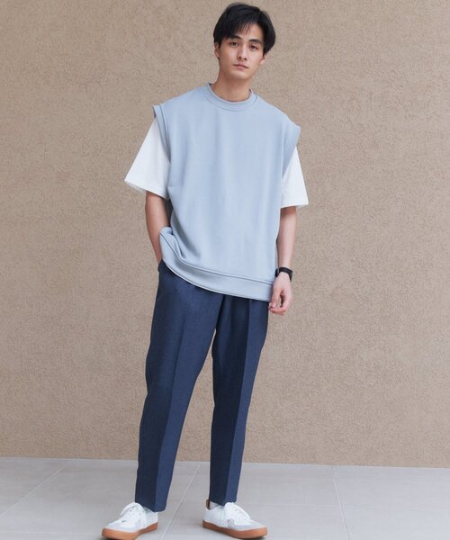 THE SHOP TK (ザ ショップ ティーケー )の「◆【ベスト+半袖Tシャツセット】CAVEアンサンブルベスト(Tシャツ/カットソー・メンズ・グレー/ブルー/ブラック・02/03)」の21枚目の写真
