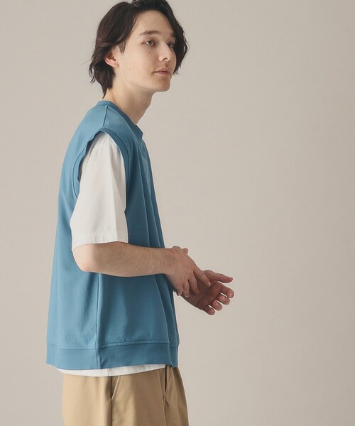 THE SHOP TK (ザ ショップ ティーケー )の「◆【ベスト+半袖Tシャツセット】CAVEアンサンブルベスト(Tシャツ/カットソー・メンズ・グレー/ブルー/ブラック・02/03)」の6枚目の写真