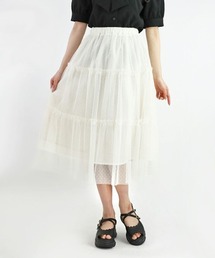 F i.n.t | ドットチュールティアードスカート/fint(スカート)
