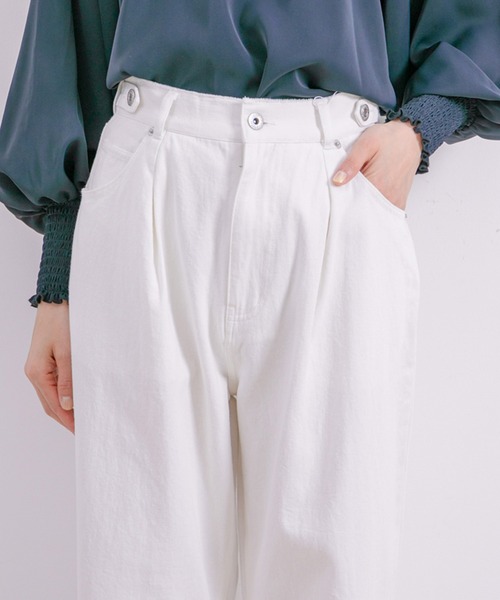 Jayro（ジャイロ）の「タックデニムパンツ（その他パンツ・レディース・オフホワイト/ホワイト系その他・FREE）」の12枚目の写真