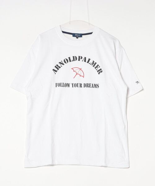 Arnold Palmer(アーノルドパーマー)の「【Arnold Palmer】4051241 天竺プリントTシャツ(Tシャツ/カットソー・メンズ・ネイビー/ホワイト/グリーン・M/L/LL)」の1枚目の写真
