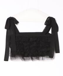 PICCIN | 【WEB限定】チュールフリルショートビスチェ(キャミソール)