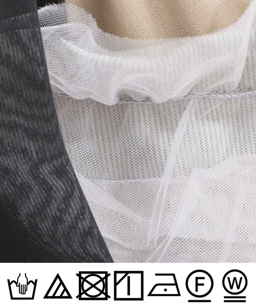 PICCIN（ピッチン）の「【WEB限定】チュールフリルショートビスチェ（キャミソール・レディース・ブラック/グレイッシュベージュ・M/L）」の13枚目の写真