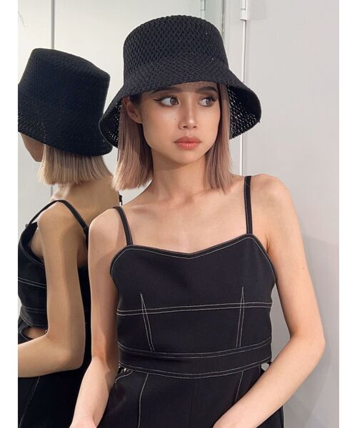 GYDA（ジェイダ）の「サーモバケットハット（ハット・レディース・ブラック/オフホワイト・FREE）」の2枚目の写真