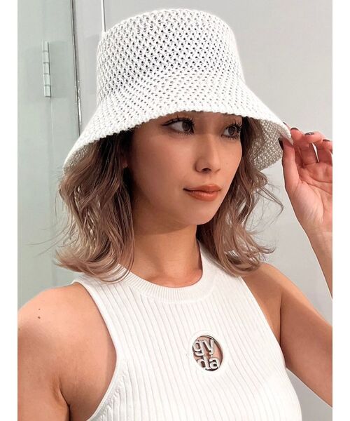 GYDA（ジェイダ）の「サーモバケットハット（ハット・レディース・ブラック/オフホワイト・FREE）」の3枚目の写真