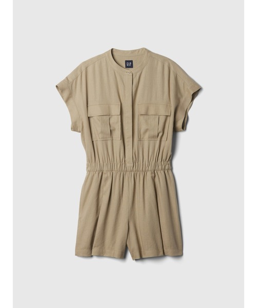 GAP(ギャップ)の「リネン混 ユーティリティ ロンパース(つなぎ/オールインワン・レディース・ベージュ・XS/M/XXS/S/L)」の6枚目の写真